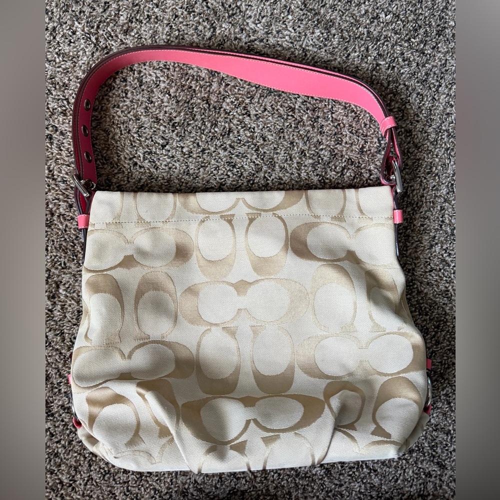 Vintage Coach Canvas Shoulder Bag
